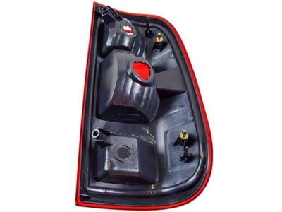 Tail Light; Chrome Housing; Red Clear Lens; Driver Side (11-16 F-350 Super Duty, Excluding Cab & Chassis)