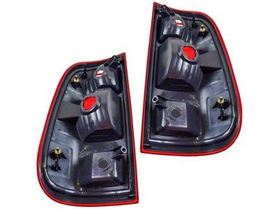 Tail Lights; Chrome Housing; Red Lens (11-16 F-350 Super Duty, Excluding Cab & Chassis)