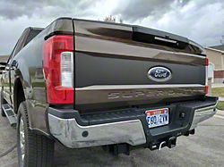 Tailgate Blackout; Gloss Black (17-19 F-350 Super Duty)