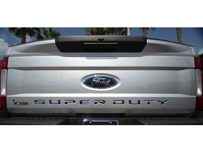 Tailgate Insert Letters; Blue Jeans Metallic (17-19 F-350 Super Duty)