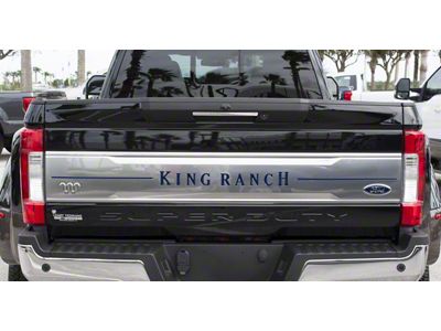 Tailgate Insert Letters; Blue Jeans Metallic (17-19 F-350 Super Duty King Ranch)