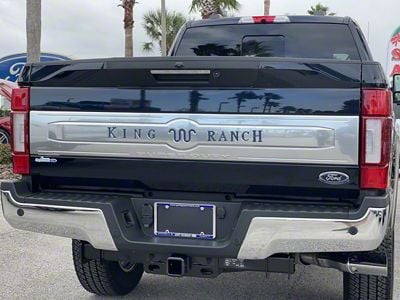 Tailgate Insert Letters; Blue Jeans Metallic (20-22 F-350 Super Duty King Ranch)