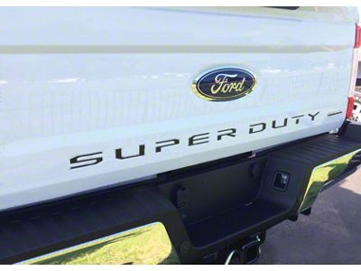 Tailgate Insert Letters; Gloss Black (17-19 F-350 Super Duty)