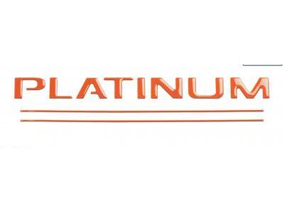 Tailgate Insert Letters; Gloss Orange (17-19 F-350 Super Duty Platinum)