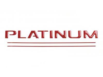 Tailgate Insert Letters; Gloss Red (17-19 F-350 Super Duty Platinum)