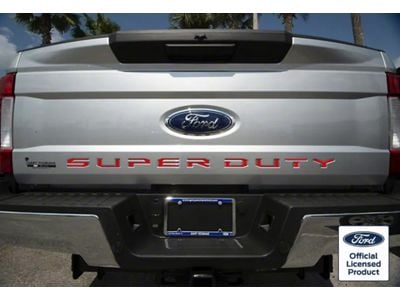 Tailgate Insert Letters; Red (17-19 F-350 Super Duty)