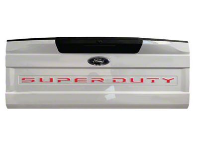 Tailgate Insert Letters; Red (20-22 F-350 Super Duty)