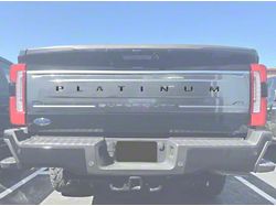 Tailgate Insert Letters; Reflective Black Topo (23-24 F-350 Super Duty Platinum)