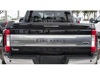 Tailgate Insert Letters; Reflective Matte Black (17-19 F-350 Super Duty King Ranch)