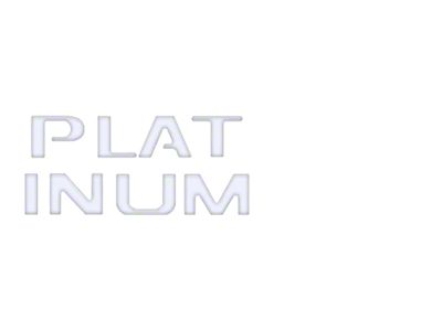 Tailgate Letter Inserts; Gloss White (23-24 F-350 Super Duty Platinum)