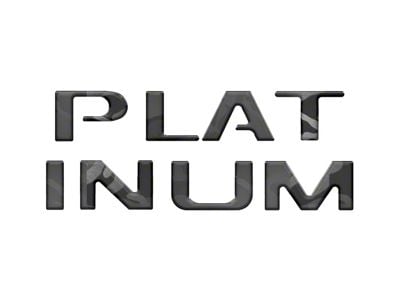 Tailgate Letter Inserts; Reflective Black Shadow (23-24 F-350 Super Duty Platinum)