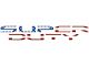 Tailgate Letter Overlays; American Flag (20-22 F-350 Super Duty, Excluding King Ranch, Limited & Platinum)