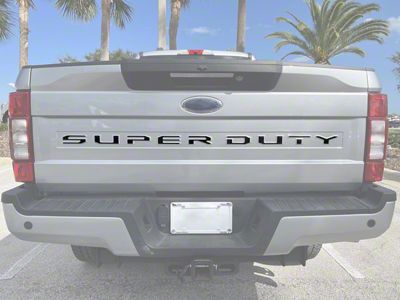 Tailgate Letter Overlays; Forged Carbon Fiber (20-22 F-350 Super Duty, Excluding King Ranch, Limited & Platinum)