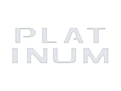 Tailgate Letter Overlays; Gloss White (20-22 F-350 Super Duty Platinum)