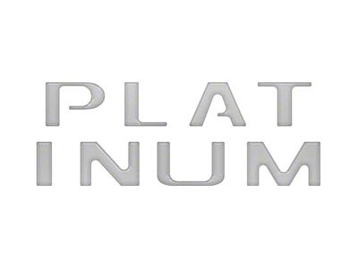 Tailgate Letter Overlays; Iconic Silver (20-22 F-350 Super Duty Platinum)