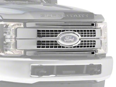 Upper Grille Overlay; Chrome (17-19 F-350 Super Duty)