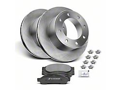 Vented 8-Lug Brake Rotor and Pad Kit; Rear (11-12 F-350 Super Duty SRW)