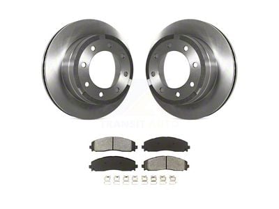 Vented 8-Lug Brake Rotor and Semi-Metallic Pad Kit; Front (13-22 F-350 Super Duty SRW)