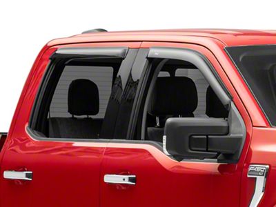 Ventvisor Window Deflectors; Front and Rear; Dark Smoke (17-22 F-350 Super Duty SuperCrew)