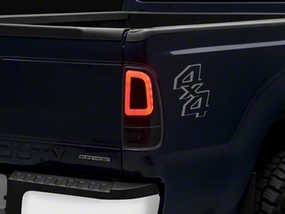 Version 3 Light Bar LED Tail Lights; Black Housing; Clear Lens (11-16 F-350 Super Duty)