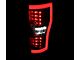 White LED Bar Tail Lights; Matte Black Housing; Clear Lens (17-19 F-350 Super Duty w/ Factory Halogen Non-BLIS Tail Lights)