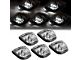 White LED Cab Lights; Chrome (11-16 F-350 Super Duty)