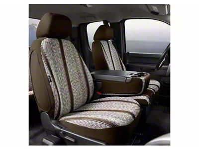 Fia Wrangler Series Front Seat Covers; Brown (17-24 F-350 Super Duty w/ Bench Seat)