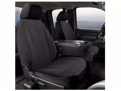 Fia Wrangler Solid Series Front Seat Covers; Black (17-24 F-350 Super Duty w/ Bench Seat)