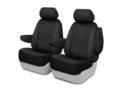 Fia Wrangler Solid Series Front Seat Covers; Black (17-24 F-350 Super Duty w/ Bucket Seats)