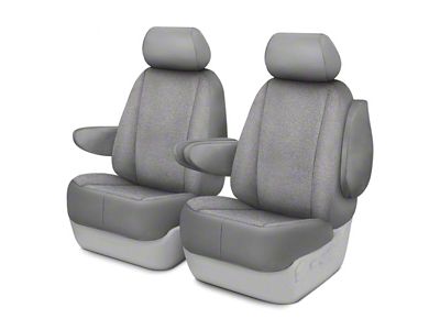 Fia Wrangler Solid Series Front Seat Covers; Gray (17-24 F-350 Super Duty w/ Bucket Seats)