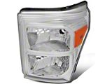 OE Style Headlight; Chrome Housing; Clear Lens; Driver Side (11-16 F-350 Super Duty)