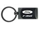 F-350 Two-Tone Rectangular Key Fob; Gunmetal