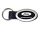 Super Duty Black Oval Leather Key Fob