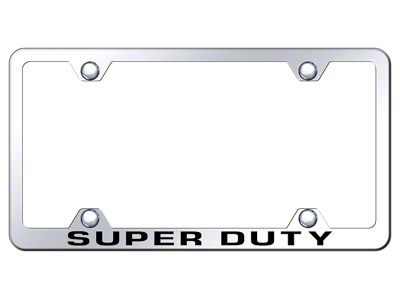 Super Duty Laser Etched Wide Body License Plate Frame; Mirrored (Universal; Some Adaptation May Be Required)