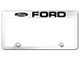 Ford Laser Etched Inverted License Plate Frame; Mirrored (Universal; Some Adaptation May Be Required)