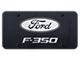 F-350 Laser Etched License Plate; Rugged Black (Universal; Some Adaptation May Be Required)