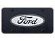 Ford Laser Etched License Plate; Rugged Black (Universal; Some Adaptation May Be Required)