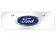 Ford Logo License Plate; Chrome (Universal; Some Adaptation May Be Required)