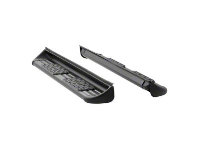 Stainless Side Entry Running Boards without Mounting Brackets; Textured Black (17-24 F-350 Super Duty SuperCab)