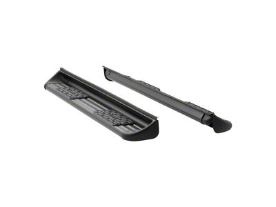 Stainless Side Entry Running Boards; Textured Black (17-24 F-350 Super Duty SuperCrew)