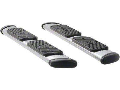 Regal 7-Inch Oval Side Step Bars; Polished Stainless (17-24 F-350 Super Duty SuperCab)