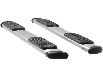 Regal 7-Inch Wheel-to-Wheel Oval Side Step Bars; Polished Stainless (11-16 F-350 Super Duty Regular Cab w/ 8-Foot Bed)