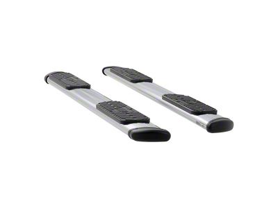 Regal 7-Inch Wheel-to-Wheel Oval Side Step Bars; Polished Stainless (11-24 F-350 Super Duty Regular Cab w/ 8-Foot Bed)