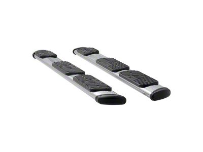 Regal 7-Inch Oval Side Step Bars without Mounting Brackets; Polished Stainless (17-24 F-350 Super Duty SuperCab w/ 6-3/4-Foot Bed)