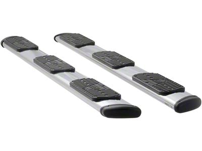 Regal 7-Inch Wheel-to-Wheel Oval Side Step Bars; Polished Stainless (11-16 F-350 Super Duty SuperCrew w/ 8-Foot Bed)