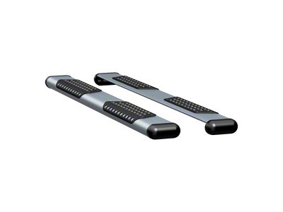 O-Mega II 6-Inch Oval Side Step Bars without Mounting Brackets; Silver (17-24 F-350 Super Duty Regular Cab)