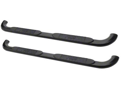 Platinum 4-Inch Oval Side Step Bars; Black (11-16 F-350 Super Duty SuperCrew)