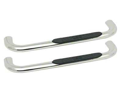 Platinum 4-Inch Oval Side Step Bars; Stainless Steel (17-24 F-350 Super Duty Regular Cab)