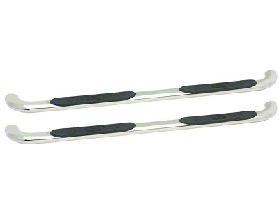 Platinum 4-Inch Oval Side Step Bars; Stainless Steel (17-24 F-350 Super Duty SuperCrew)