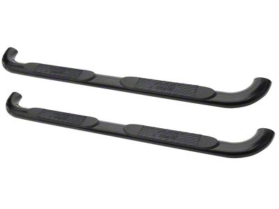 Platinum 4-Inch Oval Side Step Bars; Black (17-24 F-350 Super Duty SuperCrew)